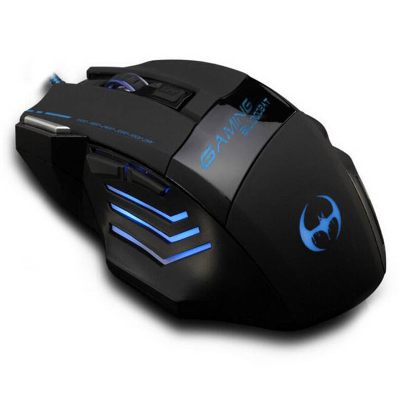 Secluded bat USB wired optical gaming mouse with breathing light the fire button 3200/5500DPI Rainbow for cafe LOL CF